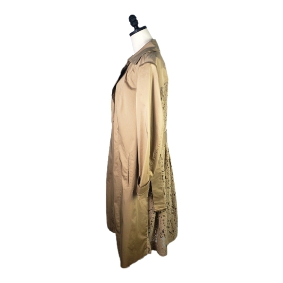 INC International Concepts Womans Lace Back Trench Coat Size 2X - Picture 3 of 12